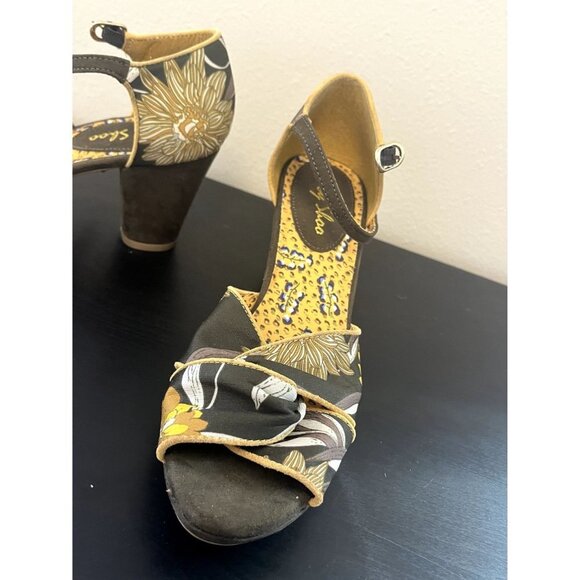 Ruby Shoo Xanthe Peeptoe Heels Retro 1960s Heels 7 - Picture 10 of 12